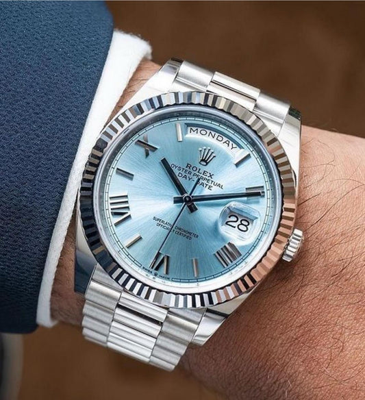 Rolex Roman Light Blue Dial