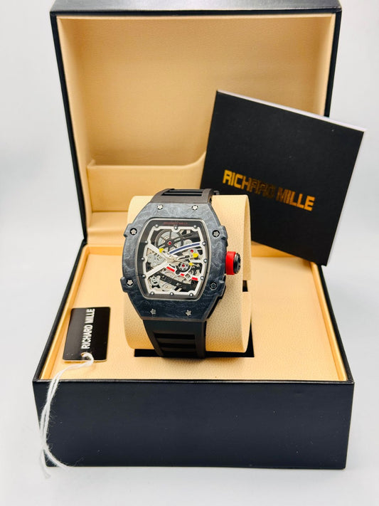 Richard Mille Black Dial Black Strap Watch