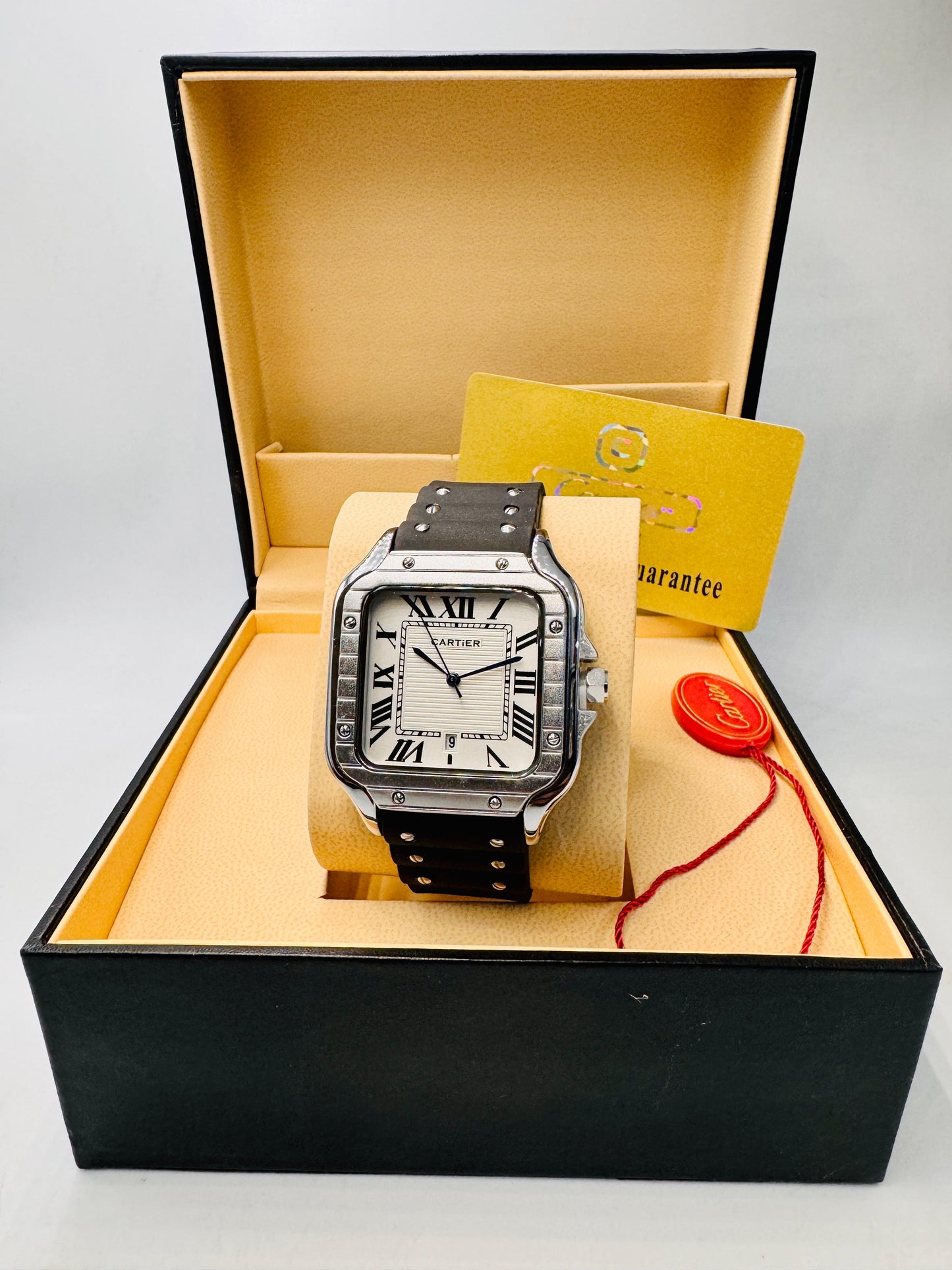 Cartier White Dial Strap Watch