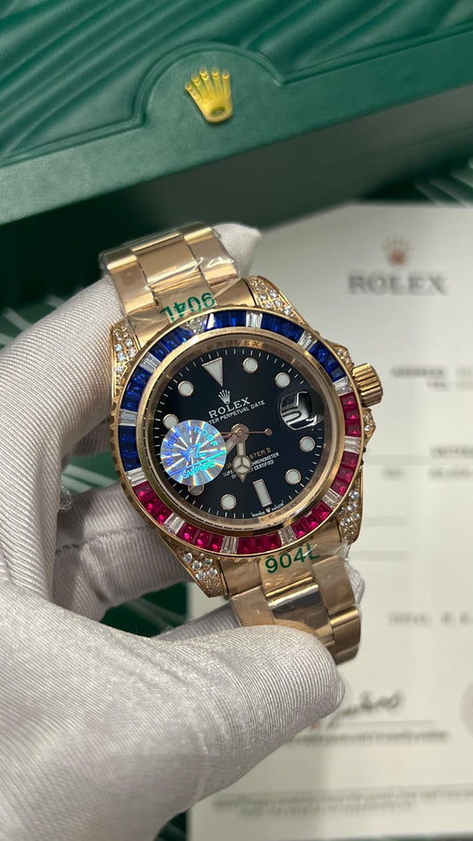 GMT-Master II yellow gold Diamond Dial