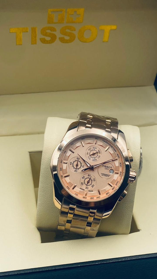 Tissot Big Dial Chornograph Chain Watch