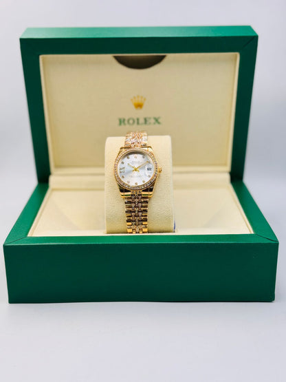 Girls Rolex DateJust Damiond Dial Watch Design 1