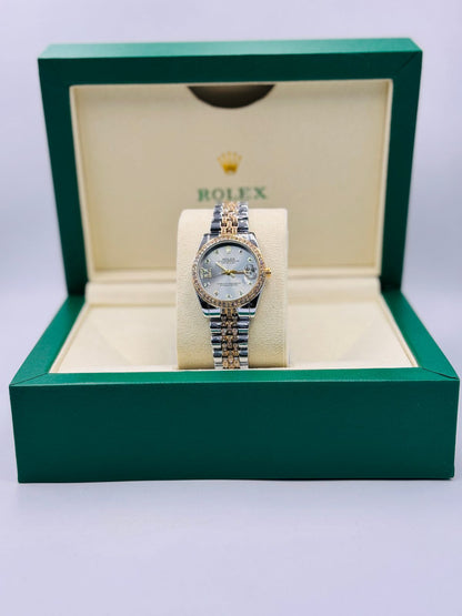 Girls Rolex DateJust Damiond Dial Watch Design 1