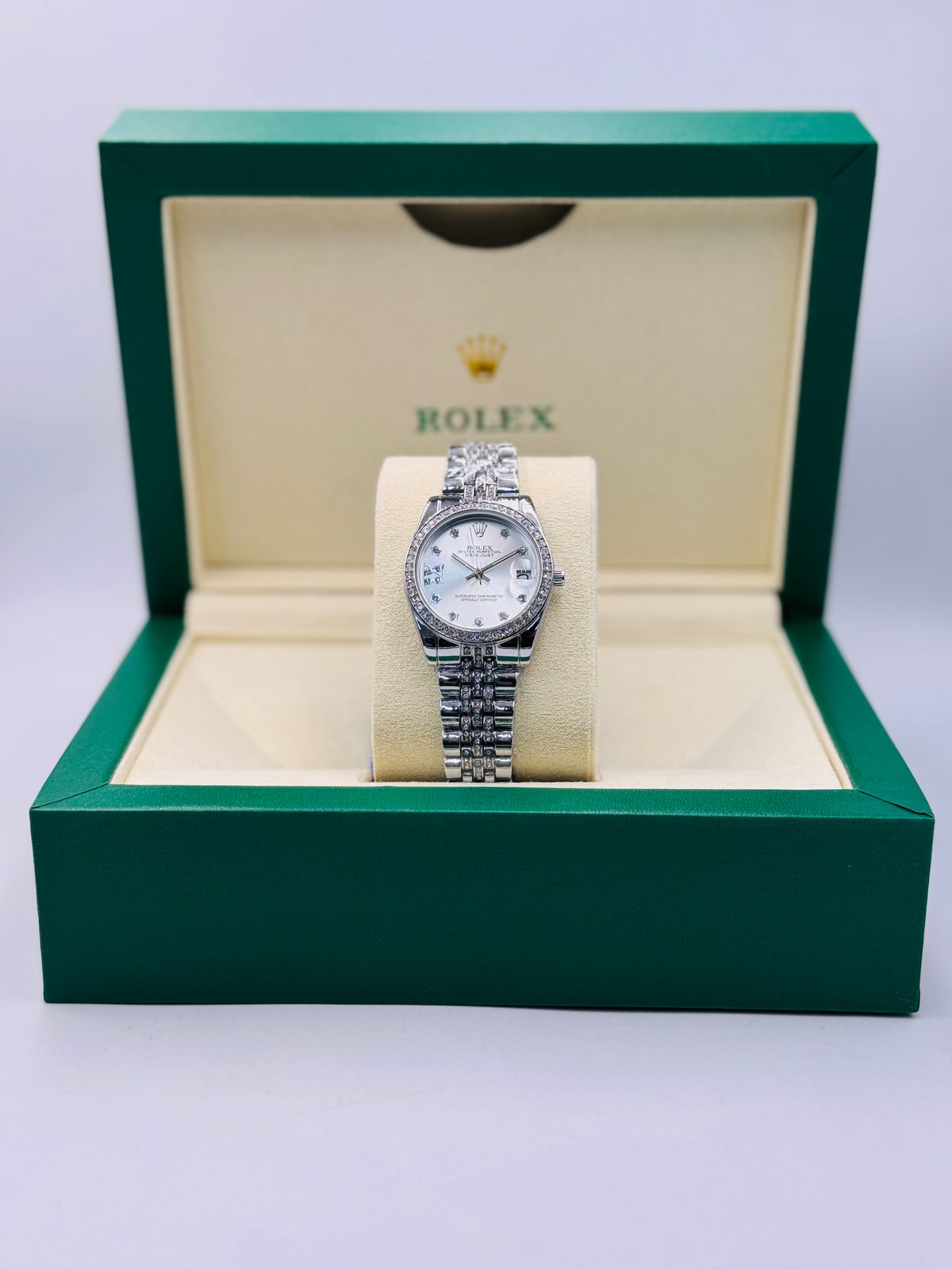 Girls Rolex DateJust Damiond Dial Watch Design 1