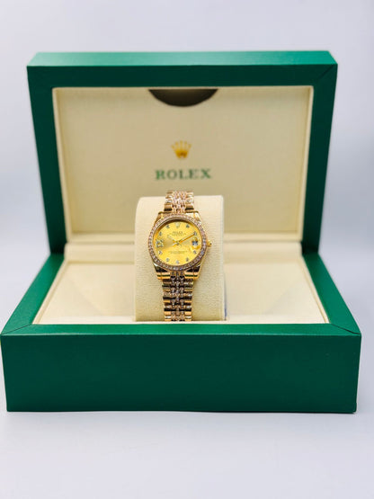 Girls Rolex DateJust Damiond Dial Watch Design 1
