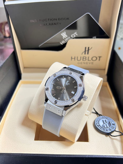 Girls Hublot Strap Automatic Watch
