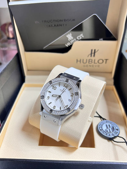Girls Hublot Strap Automatic Watch