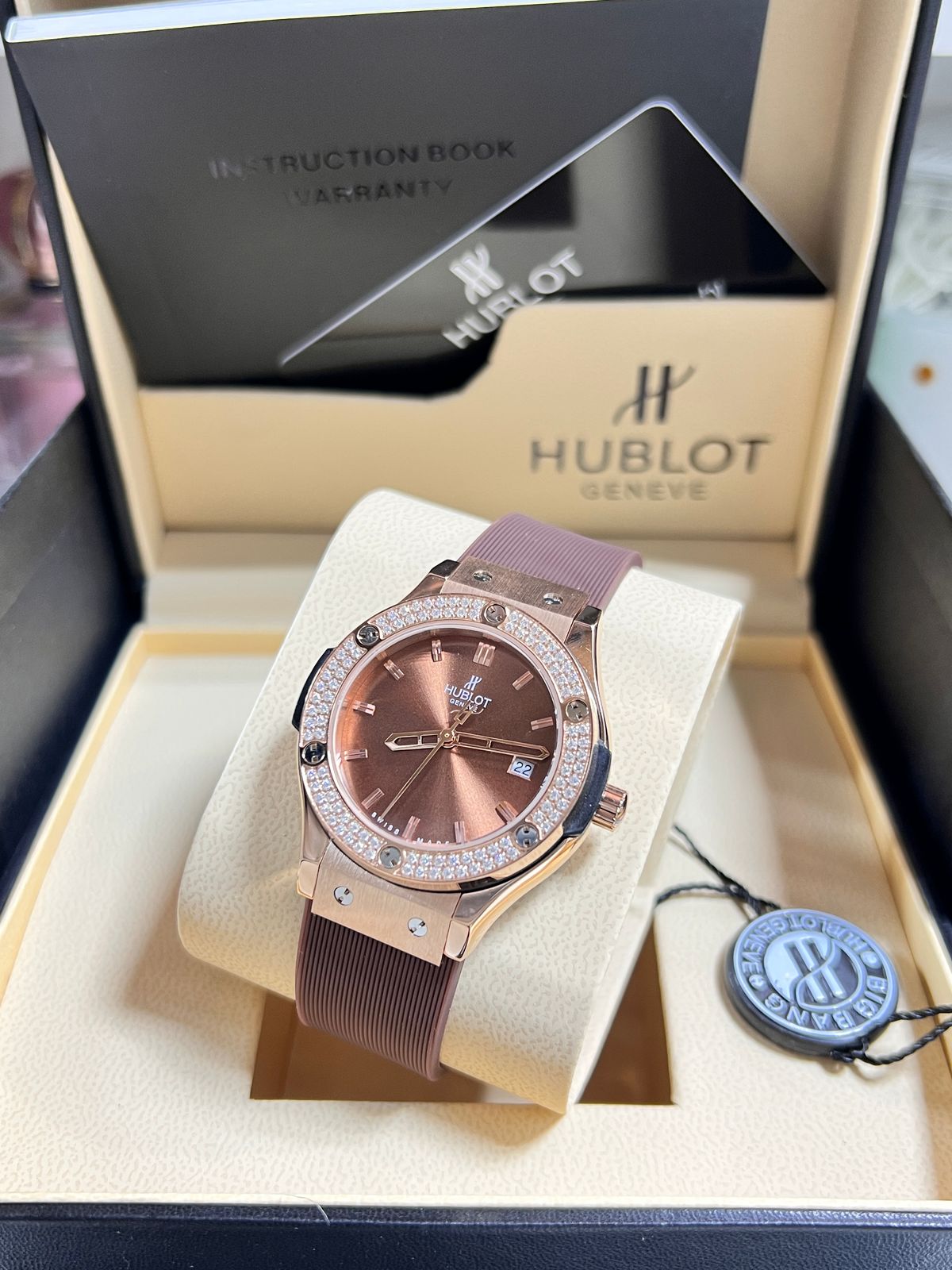 Girls Hublot Strap Automatic Watch
