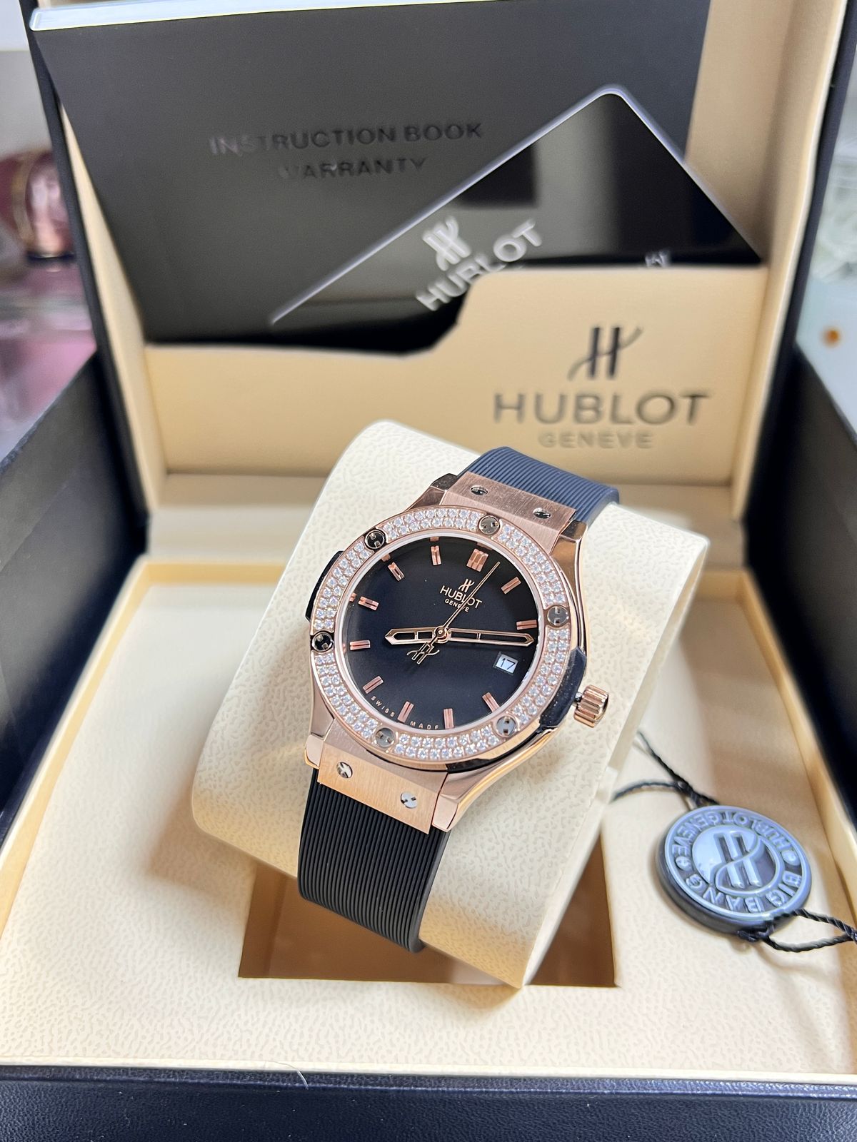 Girls Hublot Strap Automatic Watch