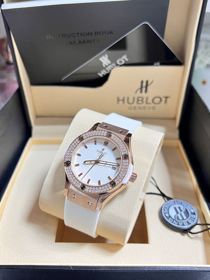 Girls Hublot Strap Automatic Watch
