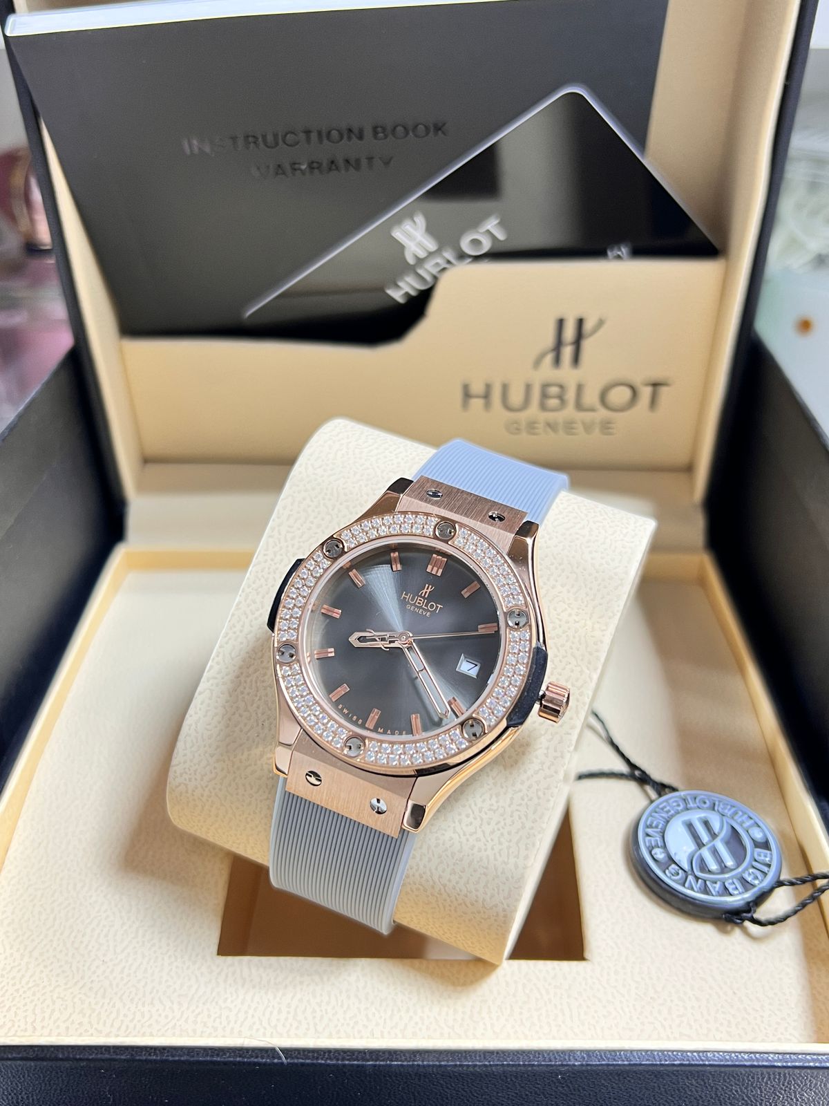 Girls Hublot Strap Automatic Watch