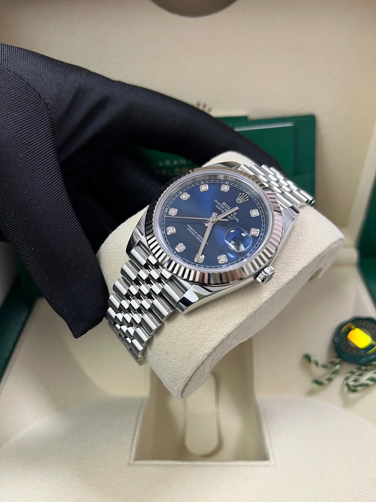 Datejust 41 Fluted Bezel Blue Diamond Dial